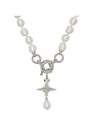 Aleksa Pearl Necklace Silver - VIVIENNE WESTWOOD - BALAAN 1