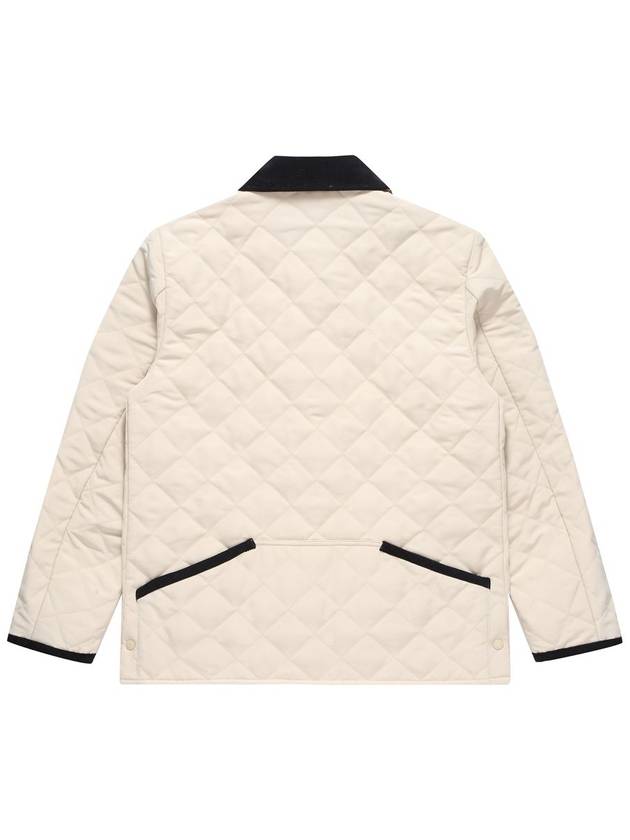 Men's Corduroy Quilted Jacket Ivory - SOLEW - BALAAN 3