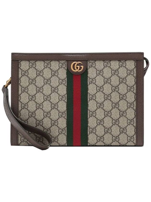 GG Supreme Canvas Ophidia Clutch Bag Beige Ebony - GUCCI - BALAAN 2