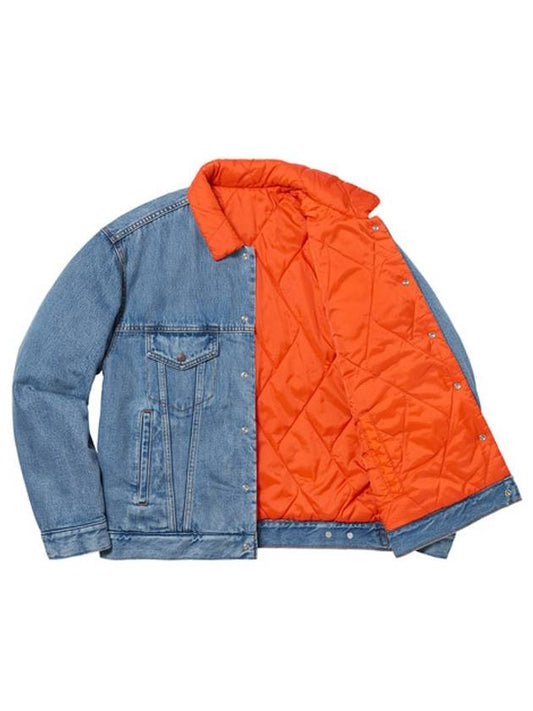 18FW Levi's Quilted Reversible Trucker Jacket LEVI'S QUILTED REVERSIBLE TRUCKER JACKET - SUPREME - BALAAN 2