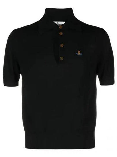 Alex Polo Knit Top Black - VIVIENNE WESTWOOD - BALAAN 2