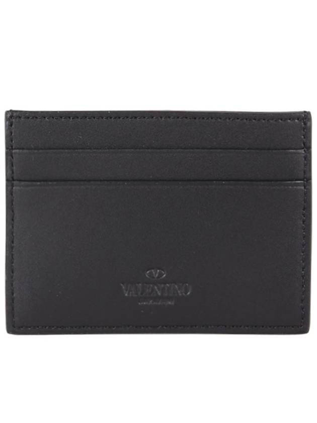 VLTN Logo Two-Tier Card Wallet Black - VALENTINO - BALAAN 3