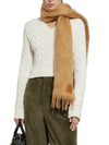 Anagram Fringe Mohair Scarf Brown - LOEWE - BALAAN 2