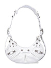 Le Cagole XS Lambskin Shoulder Bag White - BALENCIAGA - BALAAN 3