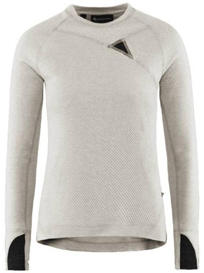 Women's Huge Crew Neck Long Sleeve T-Shirt White Clay - KLATTERMUSEN - BALAAN 2