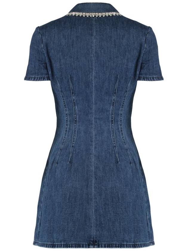 Self-Portrait Denim Embellished Dress - SELF PORTRAIT - BALAAN 2