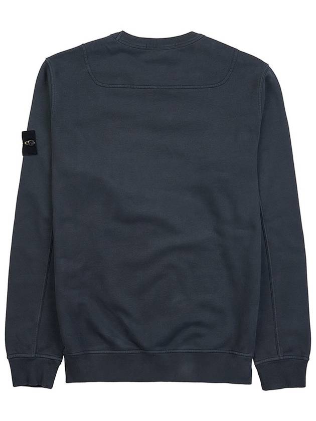 Brushed Cotton Fleece Garment Dyed Crewneck Sweatshirt Lead - STONE ISLAND - BALAAN 3