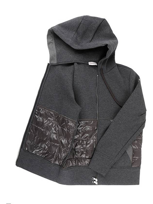 8400400 80971 920 MAGLIA Twotone gray hoodie - MONCLER - BALAAN 4