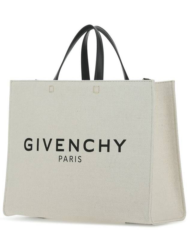 G Logo Canvas Medium Tote Bag Beige - GIVENCHY - BALAAN 3