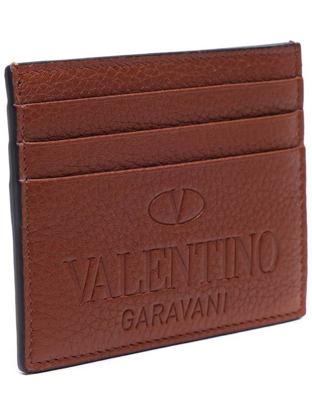 Logo Identity Card Wallet Brown - VALENTINO - BALAAN 4