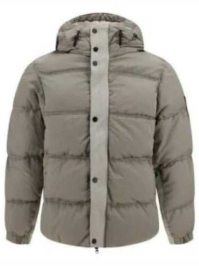 41419 Nylon Metal Econyl Hooded Down Jacket Grey - STONE ISLAND - BALAAN 2