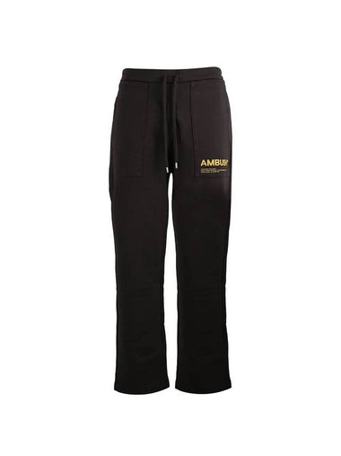 Men's Logo Workshop Fleece Track Pants Black - AMBUSH - BALAAN 1