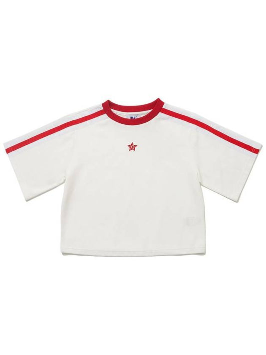 Star logo embroidery crop short sleeve t-shirtWH - BLUDOT - BALAAN 2