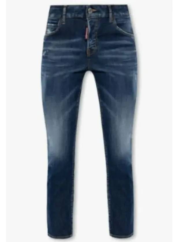 Cropped Skinny Jeans Blue - DSQUARED2 - BALAAN 2