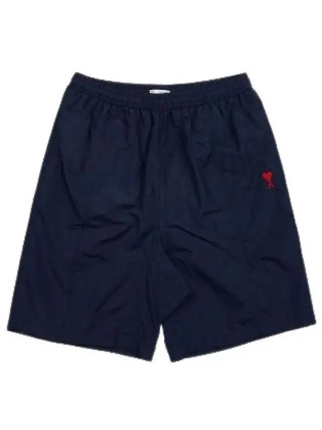 Heart Logo Swim Shorts Navy - AMI - BALAAN 2