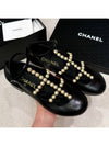 CC pearl logo tweed slippers black - CHANEL - BALAAN 3