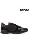 Rockstud Low Top Sneakers Black - VALENTINO - BALAAN 2