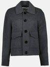 Paris Boxy Fit Wool Jacket Grey - AMI - BALAAN 2