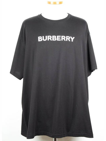 Logo Short Sleeve T Shirt Black XL - BURBERRY - BALAAN 1