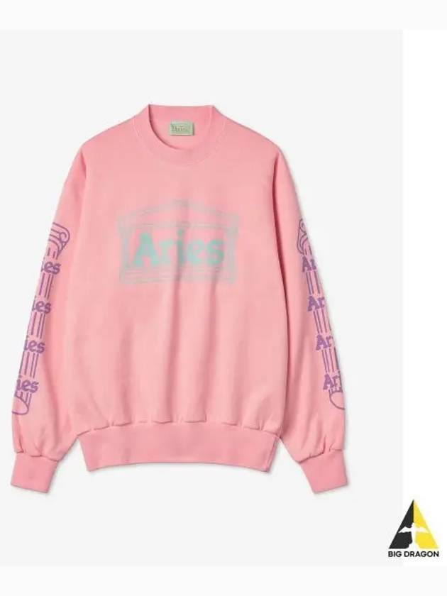 Refurbished Column Sweatshirt Pink SSAR20001PNK - ARIES - BALAAN 1