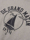 V Heavy Sweat Yacht Sweatshirt Melange Grey - DE GRAND MATIN - BALAAN 5