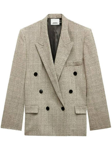 Isabel Marant Checked Double-Breasted Blazer - ISABEL MARANT - BALAAN 1