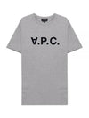 Black VPC Logo Short Sleeve T-Shirt Light Grey - A.P.C. - BALAAN 2