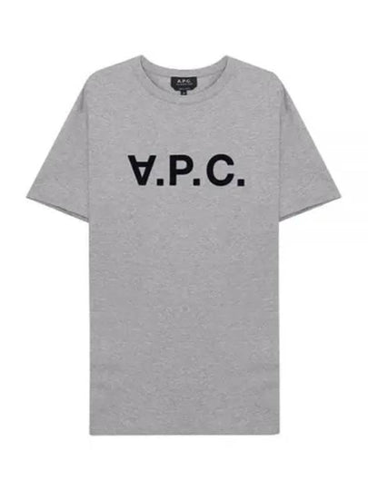 Black VPC Logo Short Sleeve T-Shirt Light Grey - A.P.C. - BALAAN 2