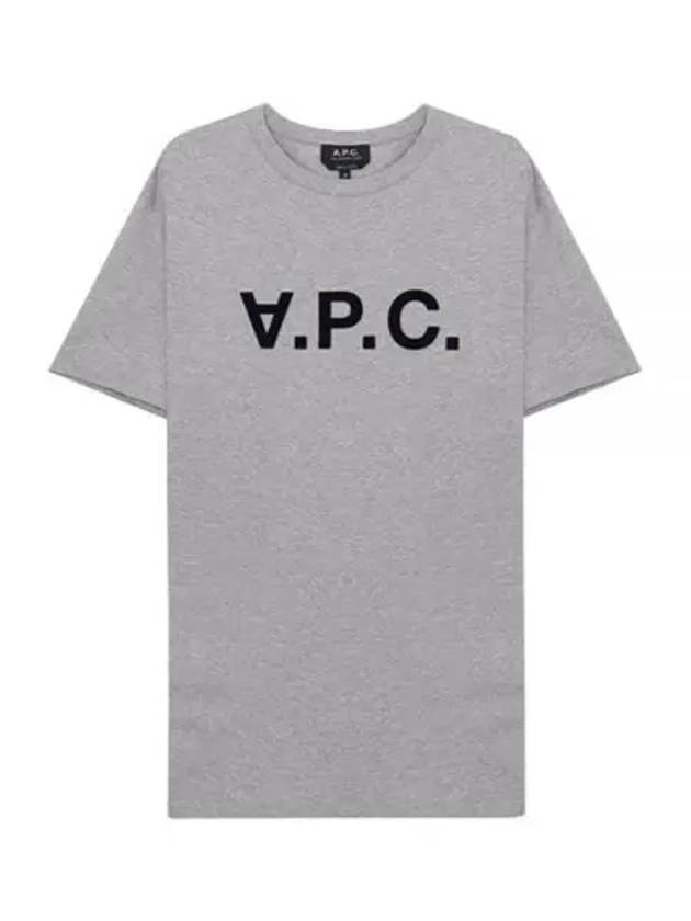 Black VPC Logo Short Sleeve T-Shirt Light Grey - A.P.C. - BALAAN 2