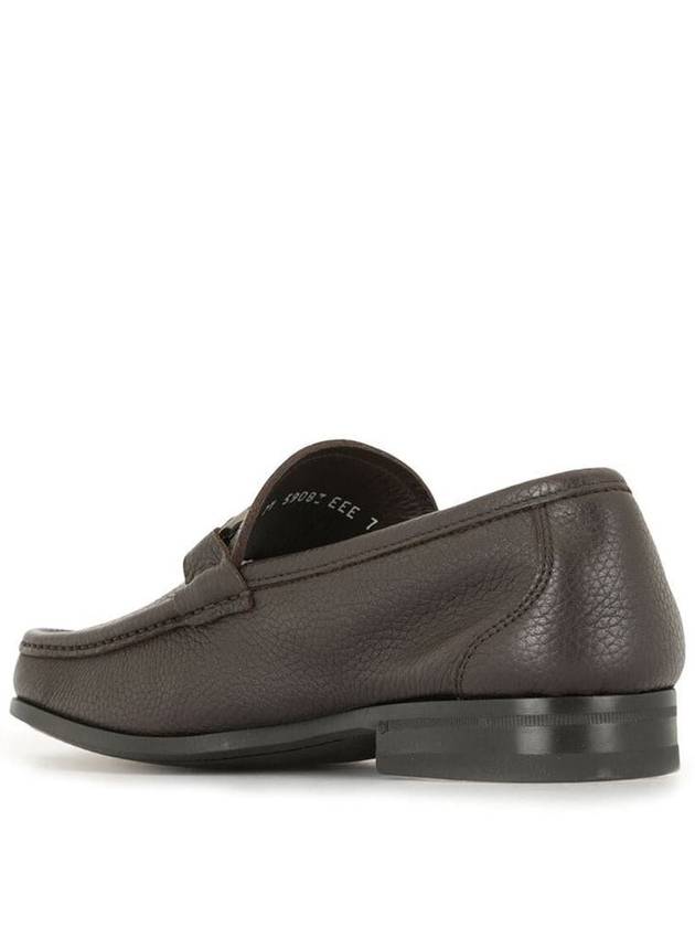 Gancini Suede Moccasin Loafers Dark Brown - SALVATORE FERRAGAMO - BALAAN 4