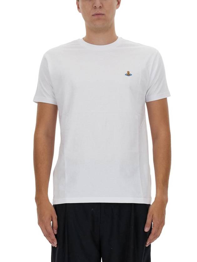 ORB Logo Cotton Short Sleeve T-Shirt White - VIVIENNE WESTWOOD - BALAAN 6