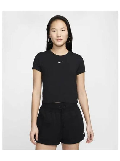 Women's Sportswear Chill Knit Short Sleeve T-Shirt Black - NIKE - BALAAN 2