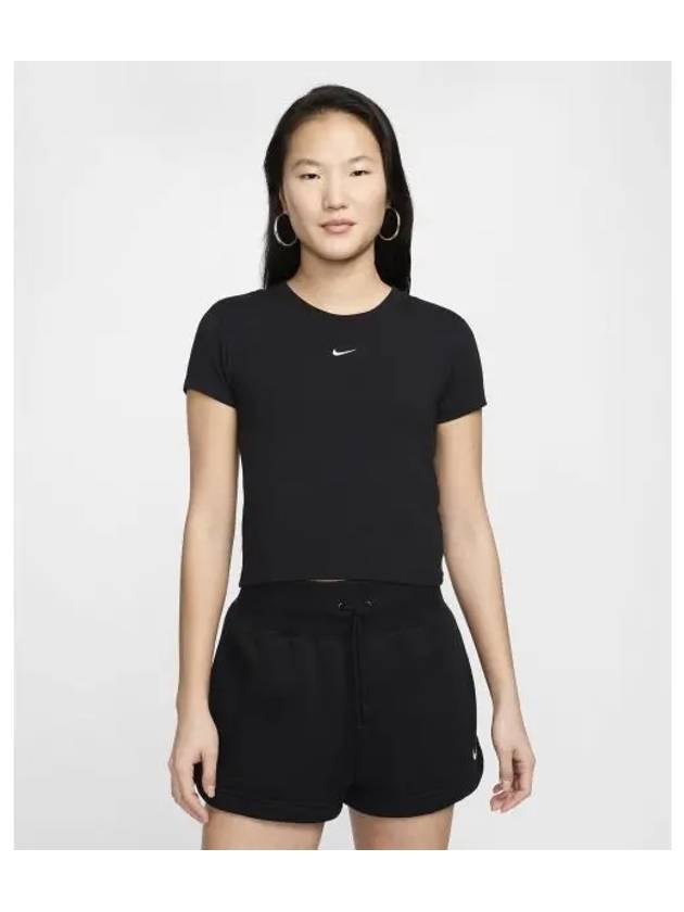 Women's Sportswear Chill Knit Short Sleeve T-Shirt Black - NIKE - BALAAN 2