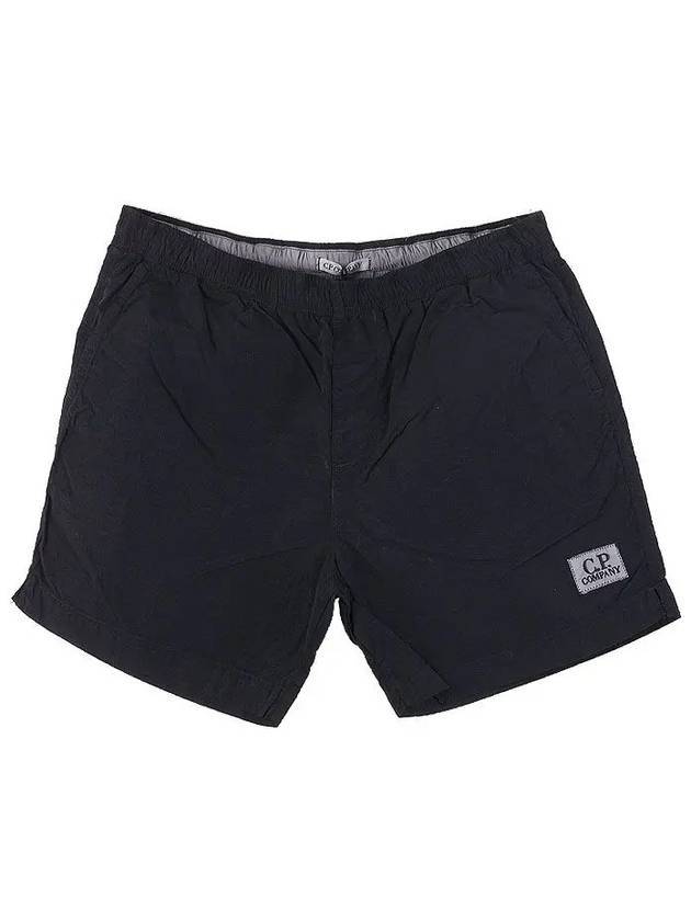 CP COMPANY Men's Logo Patch Swim Shorts Black 12CMBW005A 005991G 999 - CP COMPANY - BALAAN