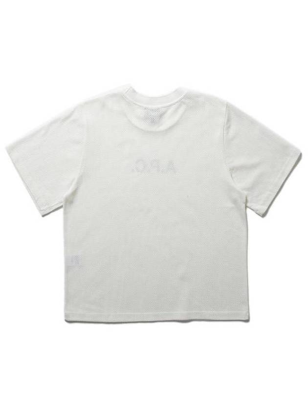 Mae Pique Mesh Short Sleeve T-Shirt White - A.P.C. - BALAAN 3