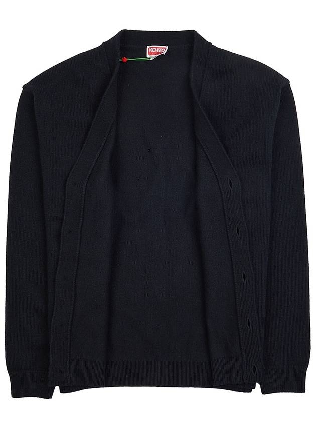 Boke Flower Crest Cardigan Black - KENZO - BALAAN 9