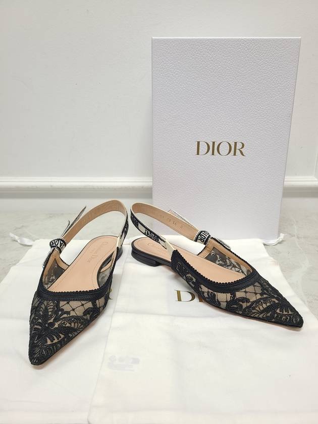 JA Mesh Flower Slingback Pumps Heels 36 - DIOR - BALAAN 7