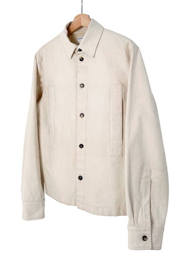 44 Men s Cotton Shirt Trucker Twill Jacket Ivory - BOTTEGA VENETA - BALAAN 1