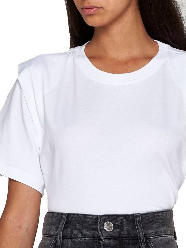 Women's Zelitos Cotton Short Sleeve T-Shirt White - ISABEL MARANT - BALAAN 8