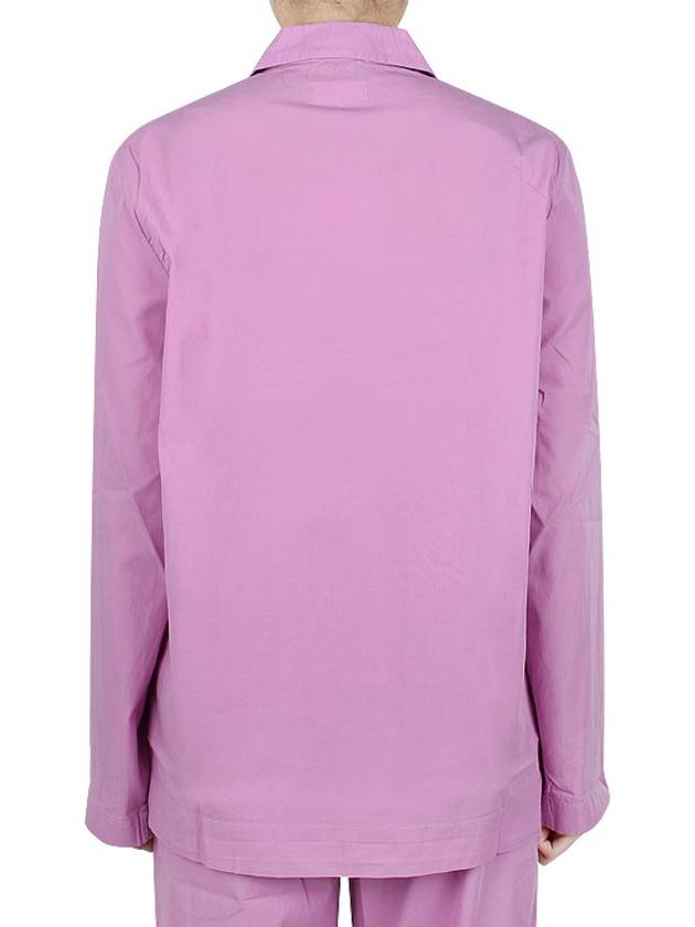 Poplin Long Sleeve Shirt Purple Pink - TEKLA - 9