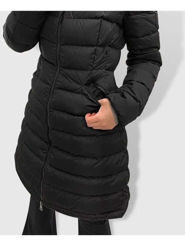 Flammette Long Down Jacket Black - MONCLER - BALAAN 5