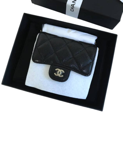 23S Classic Mini Chain Bag Black Caviar Gold Plated AP3259 - CHANEL - BALAAN 2