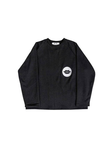 Lip Mark Sweatshirt Black - PLA.Y_P - BALAAN 1