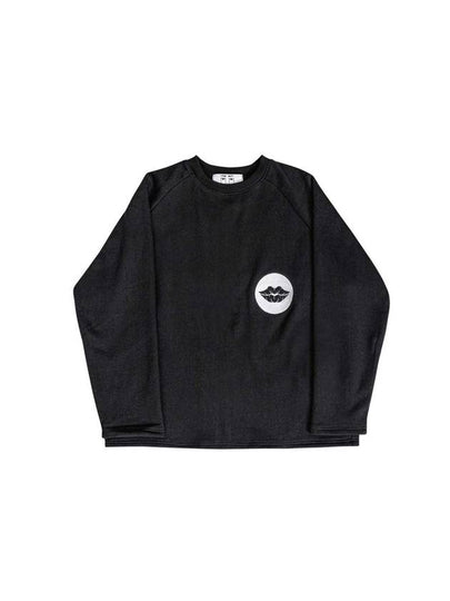 Lip Mark Sweatshirt Black - PLA.Y_P - BALAAN 2