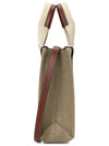 Woody Small Canvas Tote Bag White Brown Beige - CHLOE - BALAAN 4