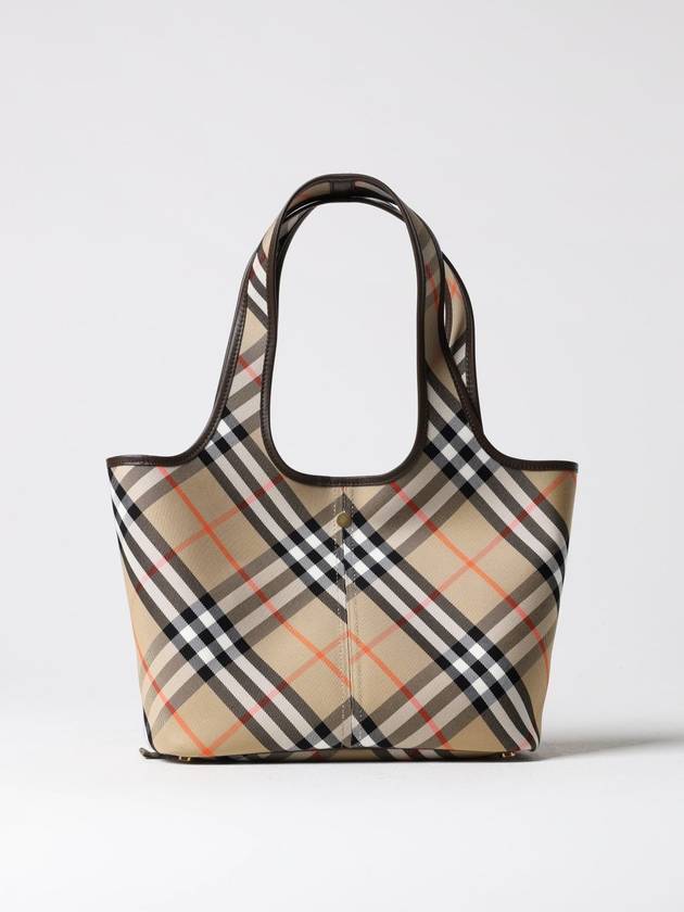 Check Small Tote Bag Sand - BURBERRY - BALAAN 2