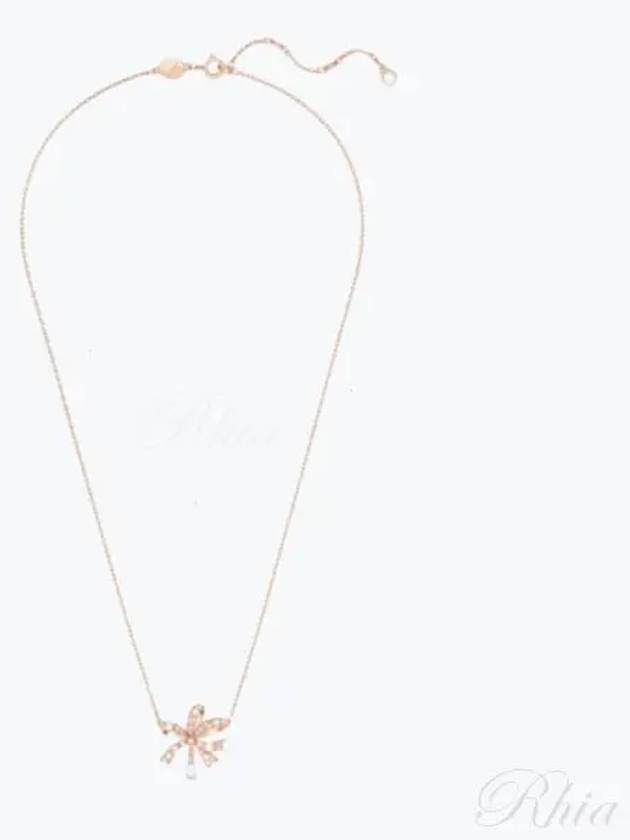 Hyperbola Volta Bow Pendant Necklace Rose Gold - SWAROVSKI - BALAAN 2