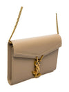 Cassandra Chain Wallet Shoulder Bag Beige - SAINT LAURENT - BALAAN.