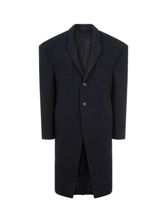 MEN Jumbo Wool Single Coat Black 271632 - RICK OWENS - BALAAN 1