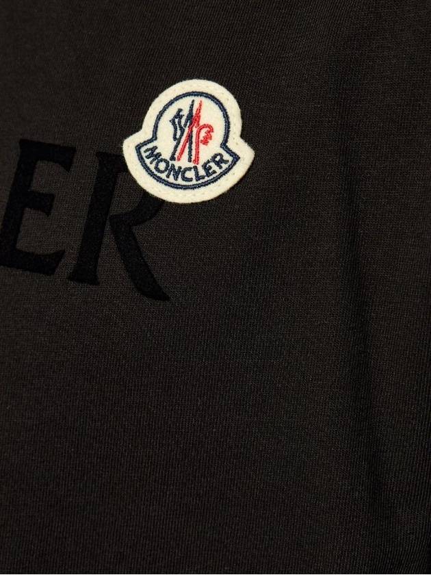 Logo Patch T Shirt Black 8C000 24 8390T - MONCLER - BALAAN 5